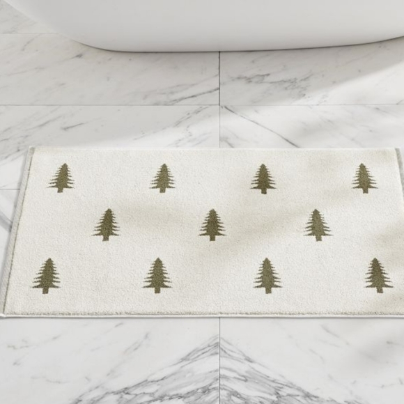 Pottery Barn Bath Pottery Barn Pine Tree Jacquard Bath Mat Poshmark